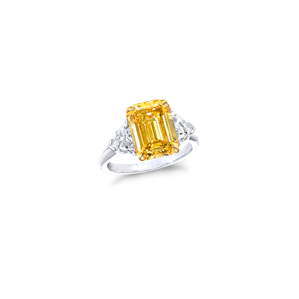 Classic-Graff-Emerlad-Cut-Yellow-Diamond-Ring-GR46064 | Private Jewelers